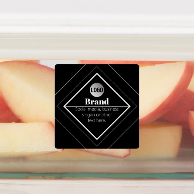 Laden Sie Ihr Logo & anpassbares Textdesign hoch Etiketten (Befestigt)