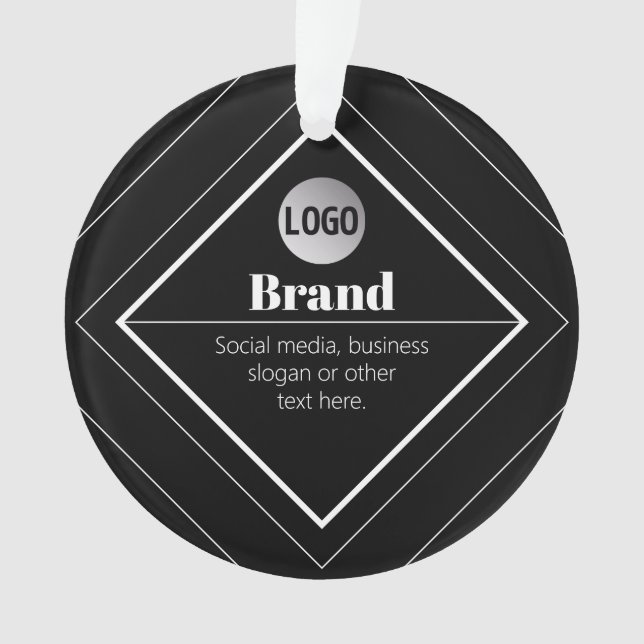 Laden Sie Ihr Logo & anpassbares Textdesign hoch Ornament (Vorderseite)