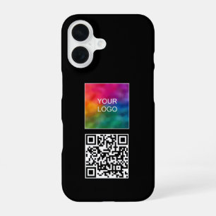 Laden Sie Ihr Logo Einfaches Beliebtes Scanne Mich iPhone 16 Hülle
