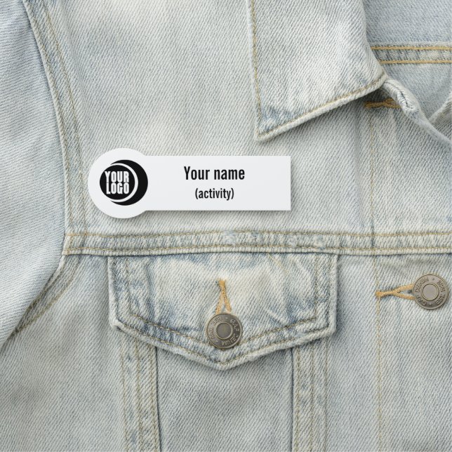 Laden Sie Ihr Logo hoch Namensschild (Beispiel)