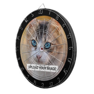 Laden Sie Ihr Niedliches Cat-Foto hoch Dartscheibe