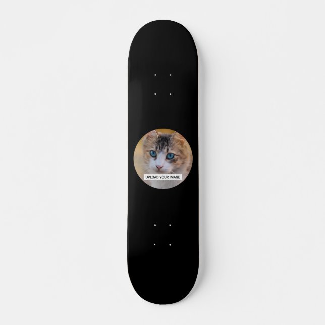 Laden Sie Ihr Niedliches Cat-Foto hoch Skateboard (Vorne)