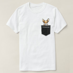 Laden Sie Ihr Personalisiertes Chihuahua-Pocket fü T-Shirt