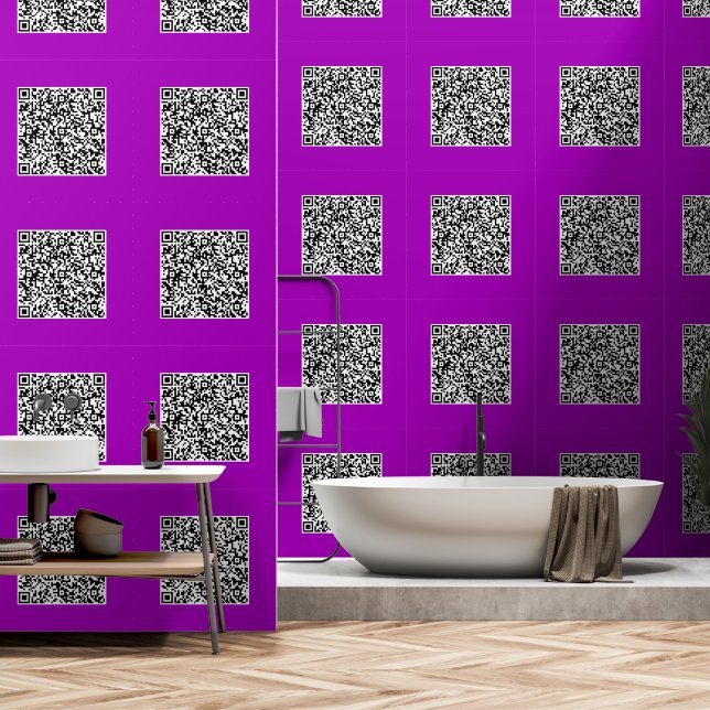 Laden Sie Ihr QR-Code-Wallpaper-Beispiel - Farbe w Tapete (Badezimmer)