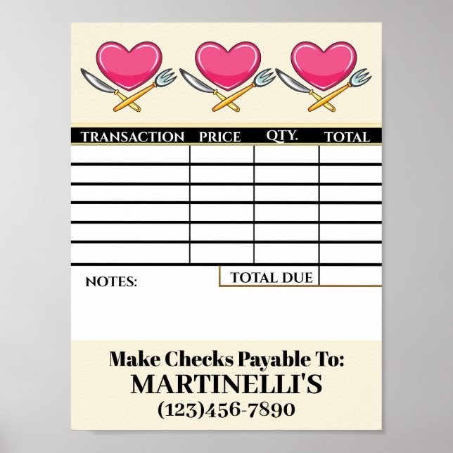 Laden Sie Ihr Rechnungsformular herunter Poster (Vorne)