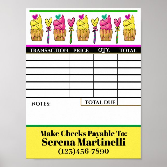 Laden Sie Ihr Rechnungsformular herunter Poster (Vorne)