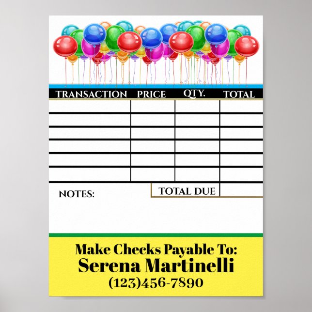 Laden Sie Ihr Rechnungsformular herunter Poster (Vorne)