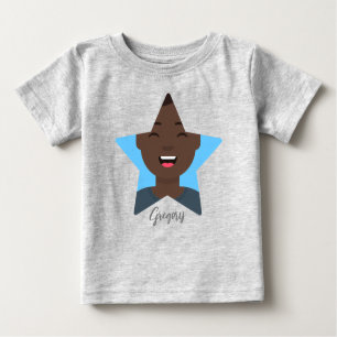 Laden Sie Ihr Superstar, Star Shape-Foto hoch Baby T-shirt
