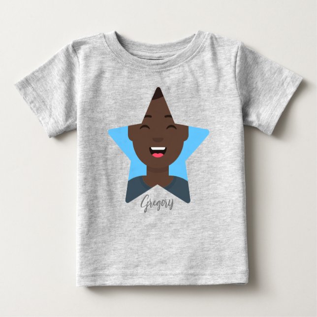 Laden Sie Ihr Superstar, Star Shape-Foto hoch Baby T-shirt (Vorderseite)