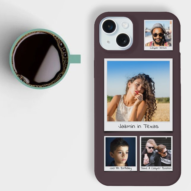 Laden Sie Ihre Fotos Moody Eggplant Lila hoch iPhone Hülle (Von Creator hochgeladen)