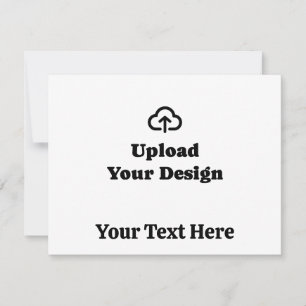 Laden Sie Ihre Grafik und Ihren Text hoch Mitteilungskarte