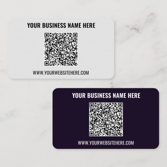 Laden Sie Ihre QR-Code-Geschäftskarten hoch und fü Visitenkarte (Vorne/Hinten)