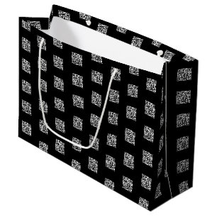 Laden Sie Ihren eigenen QR-Code hoch Einfaches W Große Geschenktüte