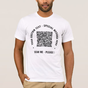 Laden Sie Ihren eigenen QR-Code-T-Shirt-Geschenk-T T-Shirt