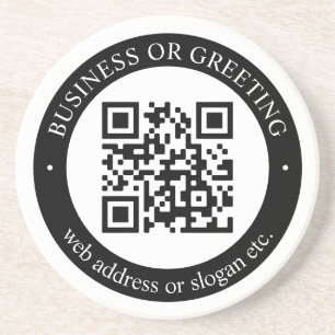 Laden Sie Ihren eigenen QR-Code und anpassbaren Te Getränkeuntersetzer