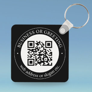 Laden Sie Ihren eigenen QR-Code und anpassbaren Te Schlüsselanhänger