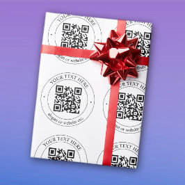 Laden Sie Ihren eigenen QR-Code und Ihren anpassba Geschenkpapier