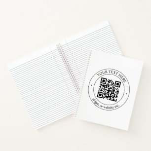 Laden Sie Ihren eigenen QR-Code und Ihren anpassba Notizbuch