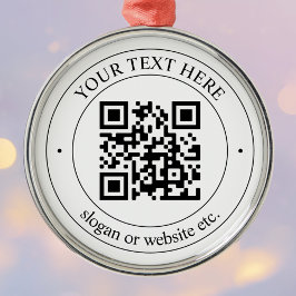 Laden Sie Ihren eigenen QR-Code und Ihren anpassba Ornament Aus Metall