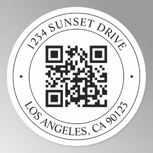 Laden Sie Ihren eigenen QR-Code und Ihren anpassba Runder Aufkleber