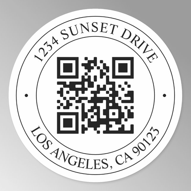 Laden Sie Ihren eigenen QR-Code und Ihren anpassba Runder Aufkleber (Von Creator hochgeladen)