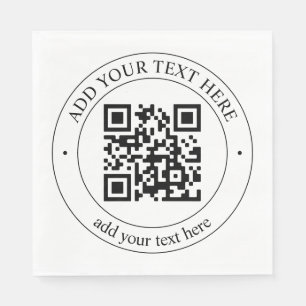 Laden Sie Ihren eigenen QR-Code und Ihren anpassba Serviette