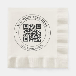Laden Sie Ihren eigenen QR-Code und Ihren anpassba Serviette