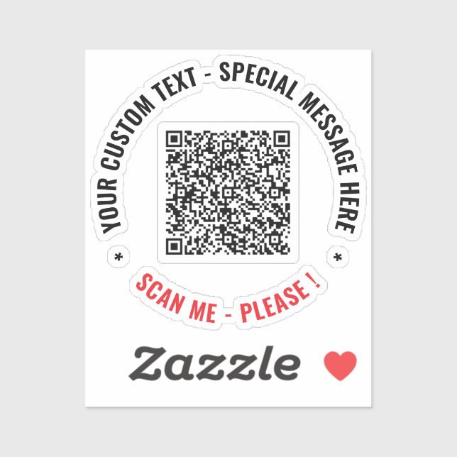 Laden Sie Ihren QR-Code-Aufkleber mit benutzerdefi Aufkleber (Blatt)