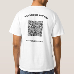 Laden Sie Ihren QR-Code gebrandetes T-Shirt hoch T