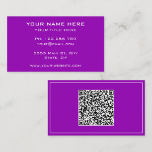 Laden Sie Ihren QR-Code hoch. Beispiel für eine Vi Visitenkarte
