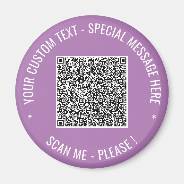 Laden Sie Ihren QR-Code hoch - Beispiel für Magnet (Vorne)