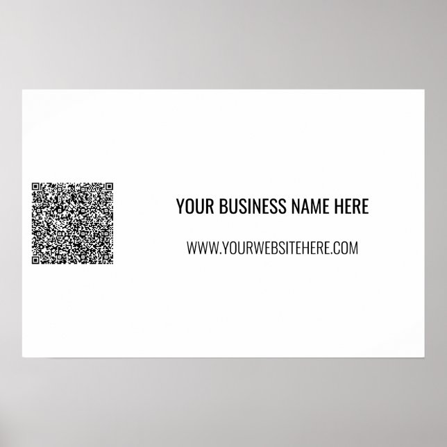 Laden Sie Ihren QR-Code hoch Fügen Sie Text hinzu  Poster (Vorne)
