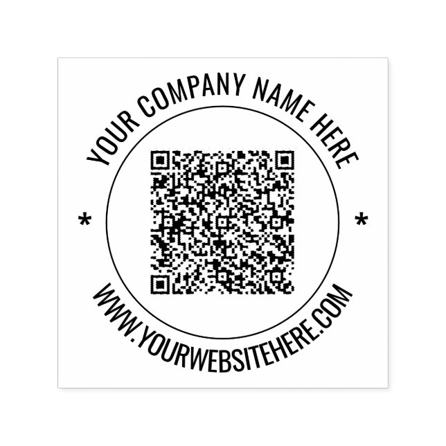 Laden Sie Ihren QR-Code hoch Textinfo-Rundstempel Permastempel (Design)