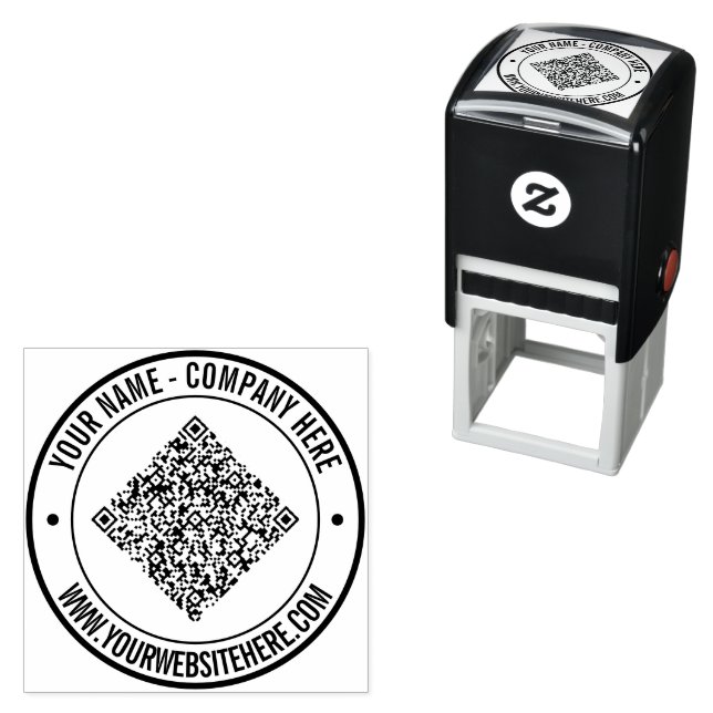Laden Sie Ihren QR-Code hoch und fügen Sie benutze Permastempel (Beispiel)