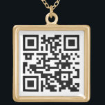 Laden Sie Ihren QR-Code Niedlich einmalig in Schwa Vergoldete Kette<br><div class="desc">Teilen Sie jede Website mit einer niedlichen, benutzerdefinierbaren QR-Code goldplattierte Halskette. Um eine eigene, einzigartige Halskette zu erstellen, laden Sie einfach Ihr QR-Codebild in die Vorlage. Optional können Sie auch ein Foto oder ein Firmenlogo hochladen. Überraschen Sie Freunde mit einer lustigen Online-Nachricht, geben Sie den Leuten eine einfache Möglichkeit, sich...</div>