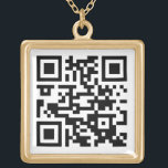 Laden Sie Ihren QR-Code Niedlich einmalig in Schwa Vergoldete Kette<br><div class="desc">Teilen Sie jede Website mit einer niedlichen, benutzerdefinierbaren QR-Code goldplattierte Halskette. Um eine eigene, einzigartige Halskette zu erstellen, laden Sie einfach Ihr QR-Codebild in die Vorlage. Optional können Sie auch ein Foto oder ein Firmenlogo hochladen. Überraschen Sie Freunde mit einer lustigen Online-Nachricht, geben Sie den Leuten eine einfache Möglichkeit, sich...</div>