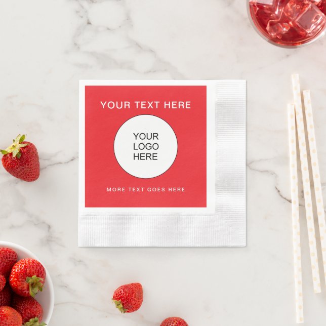 Laden Sie Ihren Weihnachtscocktail mit dem Logo au Serviette (Beispiel)