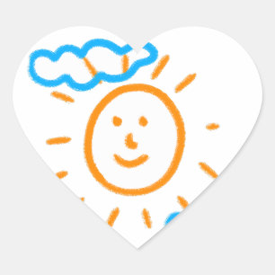 Laden Sie Kinder hoch, die das Kinderwerk zu Herze Herz-Aufkleber