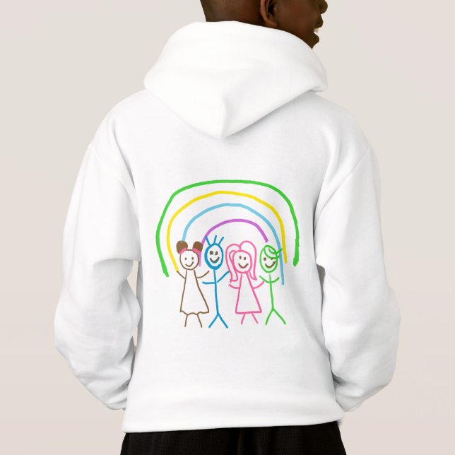 Laden Sie Kinder hoch, die Kids-Artwork Gezeichnet Hoodie (Rückseite)