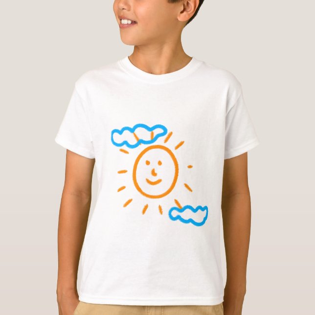 Laden Sie Kinder hoch, die Kids-Artwork Gezeichnet T-Shirt (Vorderseite)