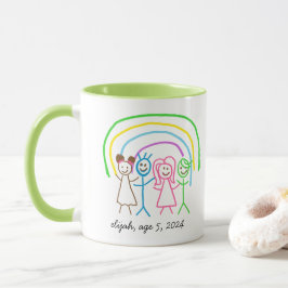 Laden Sie Kinder hoch, die Kids-Artwork zu Grün Ge Tasse
