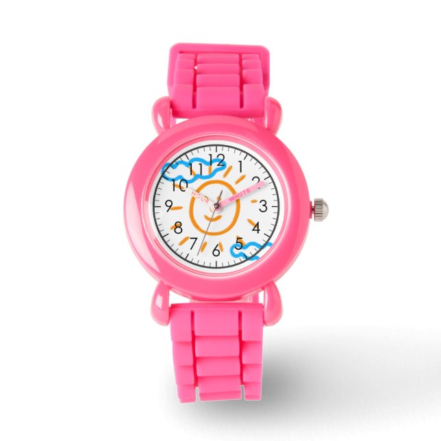 Laden Sie Kinder hoch, in denen Kids-Artwork Gezei Armbanduhr (Vorderseite)