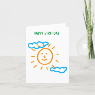 Laden Sie Kinder hoch, in denen Kids-Artwork Gezei Feiertagskarte