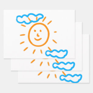 Laden Sie Kinder hoch, in denen Kids-Artwork Gezei Geschenkpapier Set