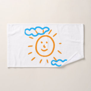 Laden Sie Kinder hoch, in denen Kids-Artwork Gezei Handtuch