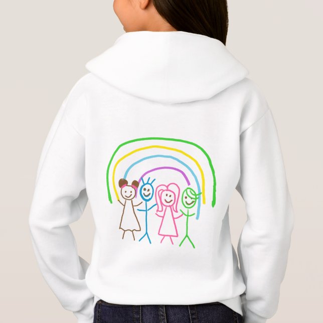Laden Sie Kinder hoch, in denen Kids-Artwork Gezei Hoodie (Rückseite)