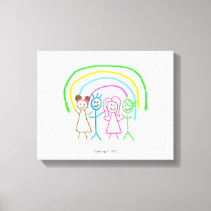 Laden Sie Kinder hoch, in denen Kids-Artwork Gezei Leinwanddruck