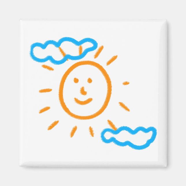 Laden Sie Kinder hoch, in denen Kids-Artwork Gezei Magnet (Vorne)