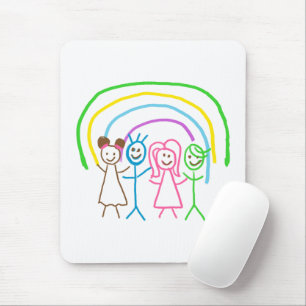 Laden Sie Kinder hoch, in denen Kids-Artwork Gezei Mousepad