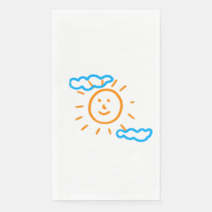 Laden Sie Kinder hoch, in denen Kids-Artwork Gezei Serviette